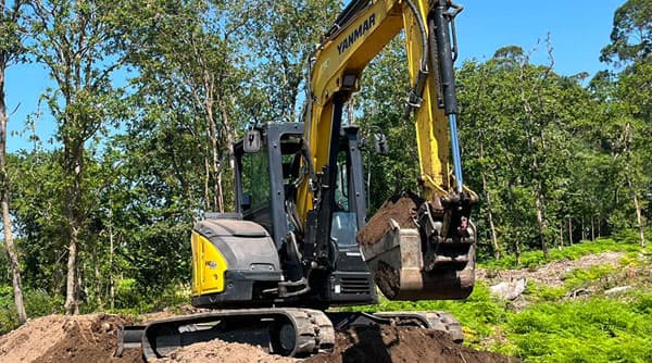 Trabajos de excavaciones en Pontevedra